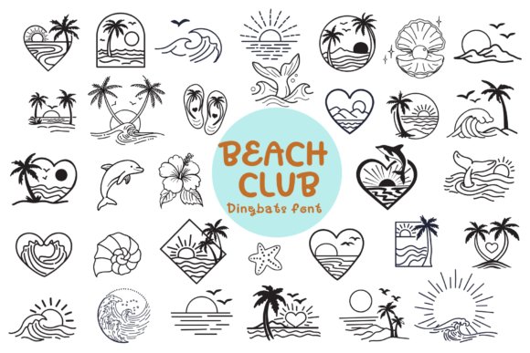 Beach Club Doodle: Infusing Summer Spirit into Modern Design