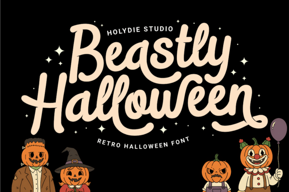 Beastly Halloween: A Retro Font for Charming Designs