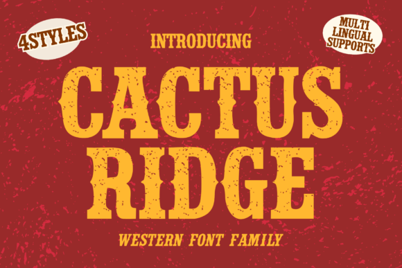 Cactus Ridge: A Playful Western Font for Modern Design