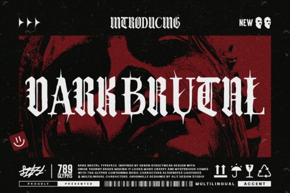 Dark Brutal Typeface: Commanding Attention in Modern Design