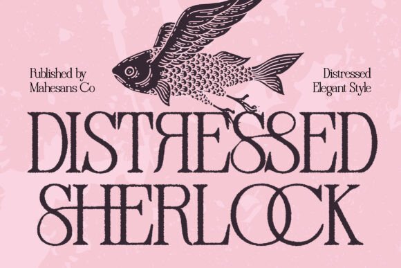 Distressed Sherlock: Elevate Your Design with Vintage Elegance