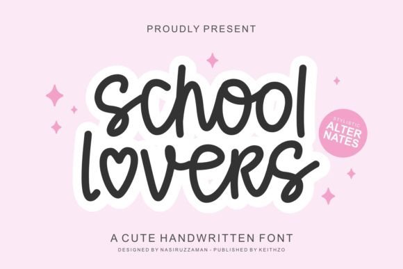 Experience the Charm of Motion in Typography with the School Lovers Font