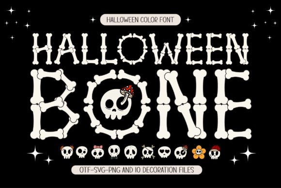 Halloween Bone: A Spooky Color Font for Creative Design