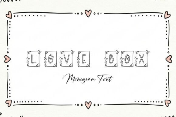 Love Box: A Playful Monogram Font for Creative Design