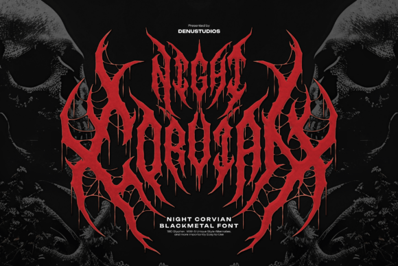 Night Corvian: The Black Metal Font for Brutal Design