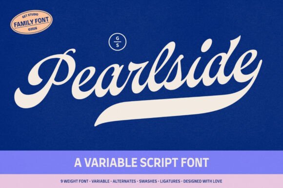 Pearlside: The Dynamic Script Font for Retro-Modern Branding