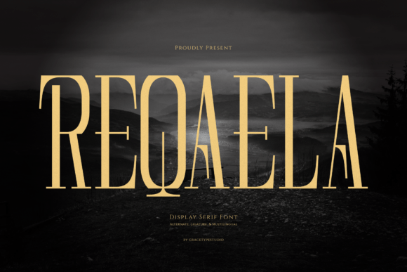Reqaela: Cinematic Elegance in Display Typography