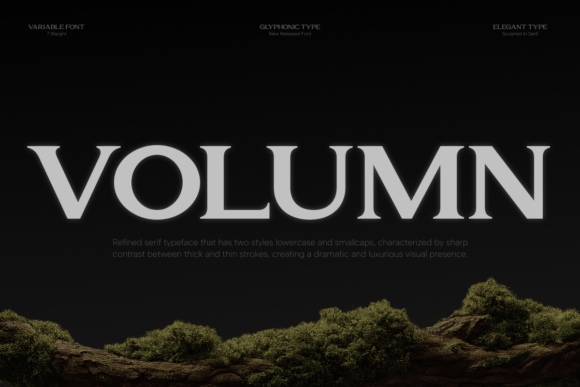 Volumn: The Serif Typeface for Luxury and Editorial Design